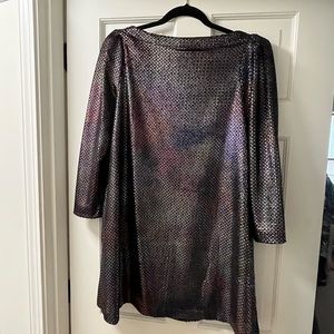 Free people mini dress, shift style with puff shoulder